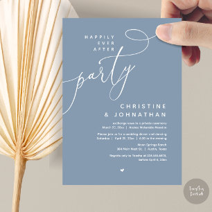 Happily Ever After Party, Romantic Wedding Dinner Invitation