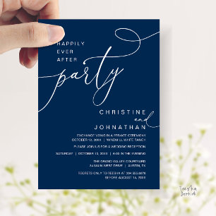 Happily Ever After Party Romantic Weds Reception Invitation