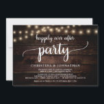 Happily Ever After Party, Rustic Wedding Elopement Invitation<br><div class="desc">Beautiful Happily Ever After Party Invitation,  Wedding Elopement Announcement / Invitation card,  in Rustic farm Wood,  String Lights design. This is perfect for your wedding reception and post-wedding celebration party. Add your details in matching font / lettering.
#TeeshaDerrick</div>