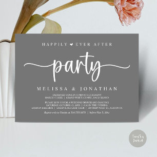 Happily Ever After party,  String Lights Elopement Invitation