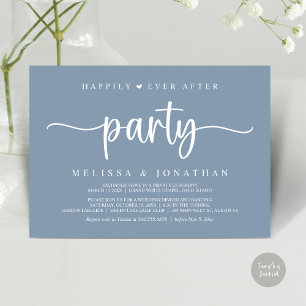 Happily Ever After party,  String Lights Elopement Invitation