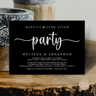 Happily Ever After party, String Lights Elopement Invitation