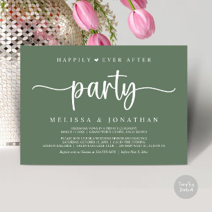 Happily Ever After party,  String Lights Elopement Invitation