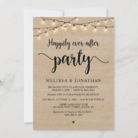 Happily Ever After Party, String Lights Reception
