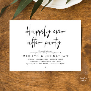 Happily Ever After Party, Wedding Dinner Dancing Invitation