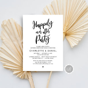 Happily Ever After Party, Wedding Dinner Dancing Invitation