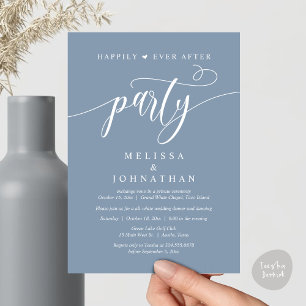 Happily Ever After Party, Wedding Dinner Dancing Invitation