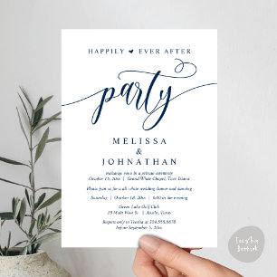 Happily Ever After Party, Wedding Dinner Dancing Invitation