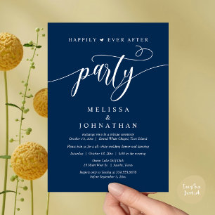 Happily Ever After Party, Wedding Dinner Dancing Invitation