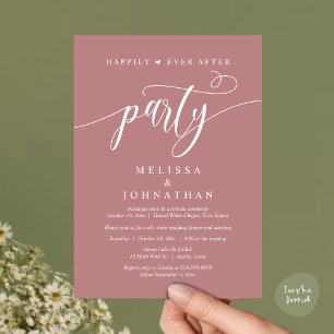 Happily Ever After Party, Wedding Dinner Dancing Invitation