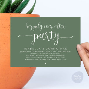 Happily Ever After Party, Wedding Dinner Dancing Invitation