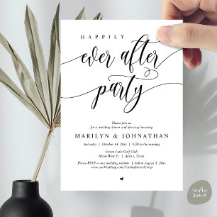 Happily Ever After Party, Wedding Dinner Dancing Invitation
