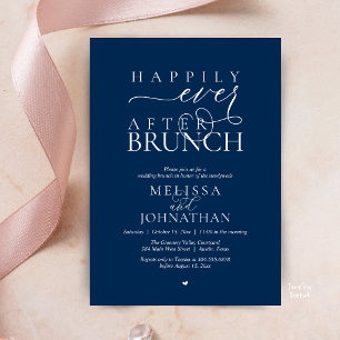 Happily Ever After Party Wedding Elopement Dinner Invitation