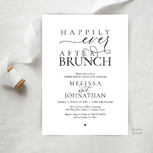 Happily Ever After Party Wedding Elopement Dinner Invitation