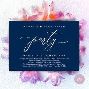 Happily Ever After Party Wedding Elopement Dinner Invitation
