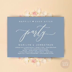 Happily Ever After Party Wedding Elopement Dinner Invitation
