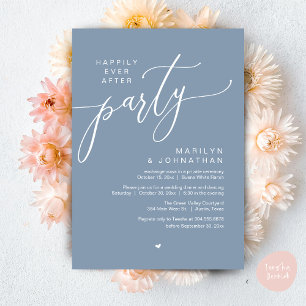 Happily Ever After Party Wedding Elopement Dinner Invitation