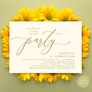 Happily Ever After Party Wedding Elopement Dinner Invitation