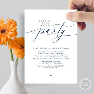 Happily Ever After Party Wedding Elopement Dinner Invitation