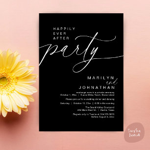 Happily Ever After Party Wedding Elopement Dinner Invitation