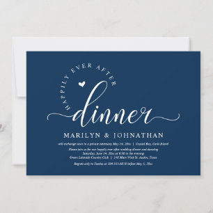 Happily Ever After Party, Wedding Elopement Dinner Invitation