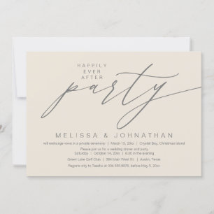 Happily Ever After Party, Wedding Elopement Invitation
