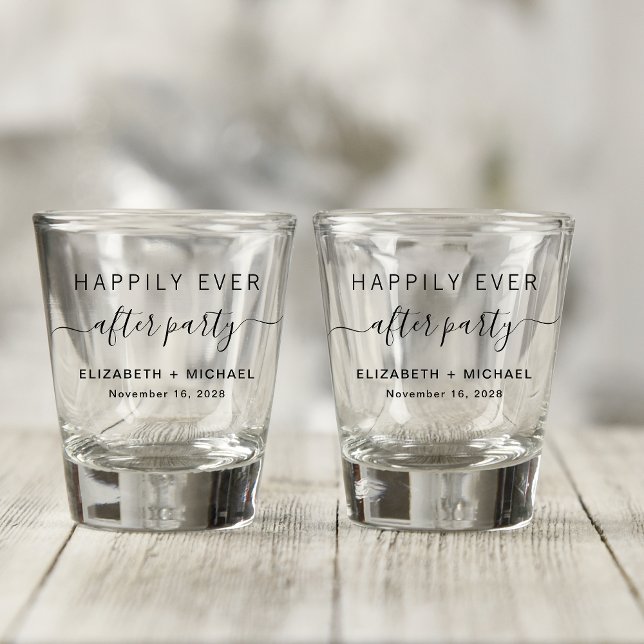 Happily Ever After Party Wedding Favour Shot Glass (Creator Uploaded)