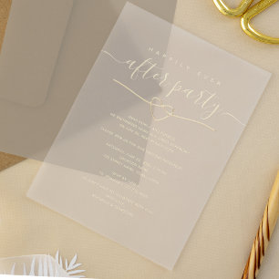 Happily Ever After Party Wedding Reception Acrylic Invitations