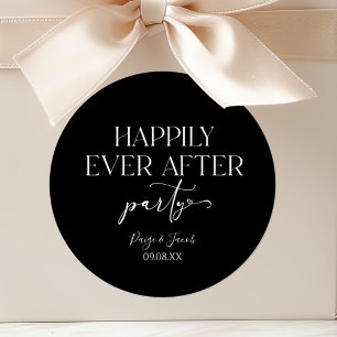 Happily Ever After Party Wedding Reception Classic Round Sticker