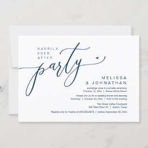 Happily Ever After Party Wedding Reception Dinner Invitation