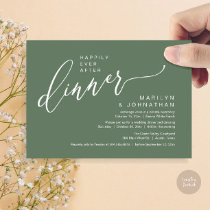 Happily Ever After Party Wedding Reception Dinner Invitation