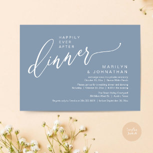 Happily Ever After Party Wedding Reception Dinner Invitation