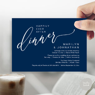 Happily Ever After Party Wedding Reception Dinner Invitation