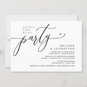 Happily Ever After Party Wedding Reception Dinner Invitation
