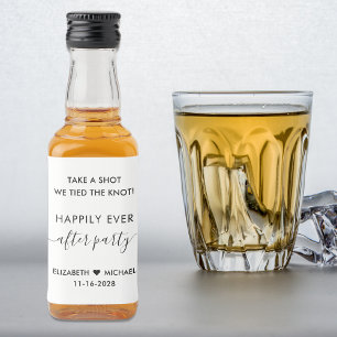 Happily Ever After Party Wedding Reception Favour Liquor Bottle Label
