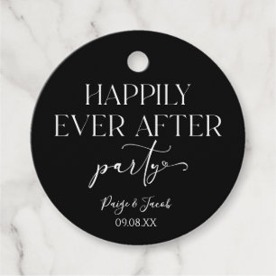 Happily Ever After Party Wedding Reception Favour Tags