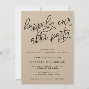 Happily Ever After Party Wedding Reception Invitation
