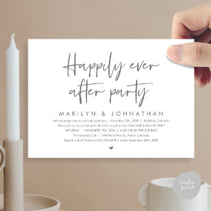 Happily Ever After Party, Wedding Reception Invitation