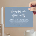 Happily Ever After Party, Wedding Reception Invitation<br><div class="desc">Announce and share your happily ever after in style with our modern dusty blue theme design (Happily ever after party) wedding elopement celebration invitation card. It is ideal for couples who have decided to celebrate their best day. With its sophisticated yet playful design, this invitation is sure to set the...</div>