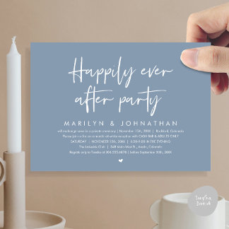 Happily Ever After Party, Wedding Reception Invitation