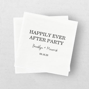 Happily Ever After Party Wedding Reception Napkin