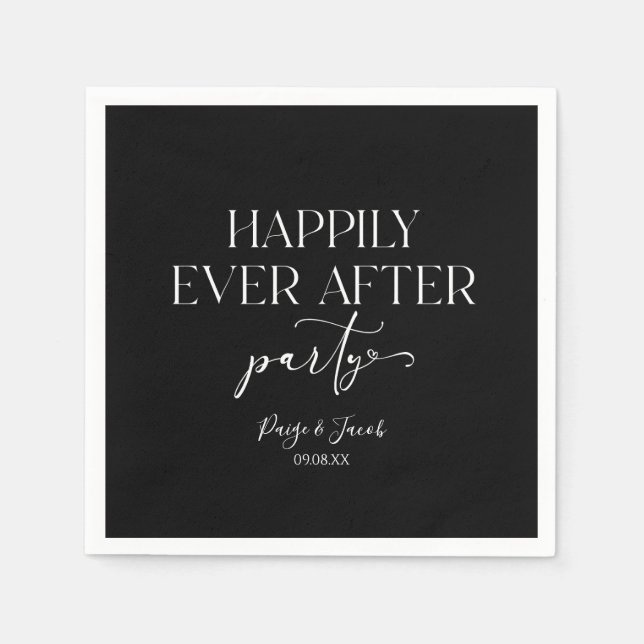 Happily Ever After Party Wedding Reception Napkin (Front)