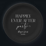 Happily Ever After Party Wedding Reception Paper Plate<br><div class="desc">This is a Happily Ever After Party Minimalist Casual Wedding Reception Paper Plates!</div>