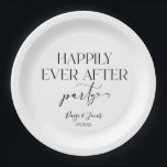 Happily Ever After Party Wedding Reception Paper Plate<br><div class="desc">This is a Happily Ever After Party Minimalist Casual Wedding Reception Paper Plates!</div>