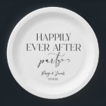 Happily Ever After Party Wedding Reception Paper Plate<br><div class="desc">This is a Happily Ever After Party Minimalist Casual Wedding Reception Paper Plates!</div>