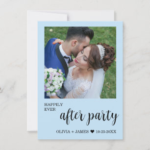 Happily Ever After Party Wedding Reception Photo Invitation