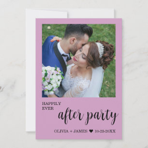 Happily Ever After Party Wedding Reception Photo Invitation