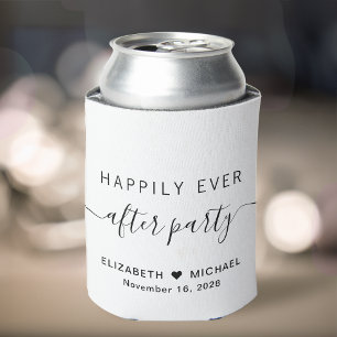 Happily Ever After Party White Wedding Reception Can Cooler