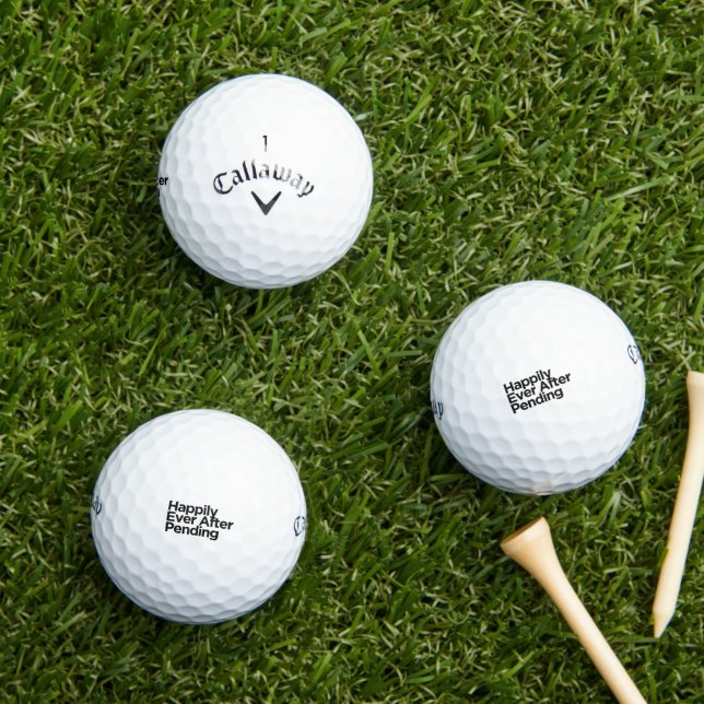 Happily Ever After Pending | Newly Engaged Couples Golf Balls (Insitu Grass)