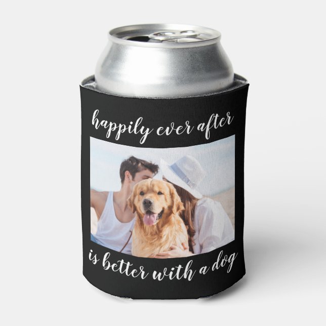 Happily Ever After Personalised Photo Wedding Can Cooler (Can Front)